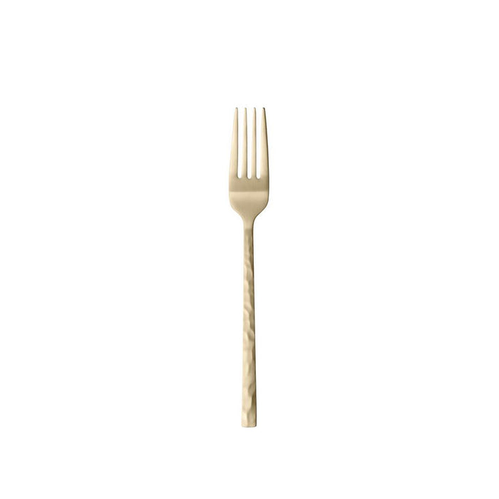 Arezzo Hammered Brushed Champagne Flatware Collection