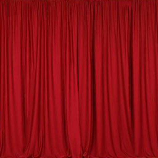 Pipe & Drape with Red Curtain