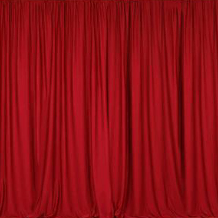 Pipe & Drape with Red Curtain
