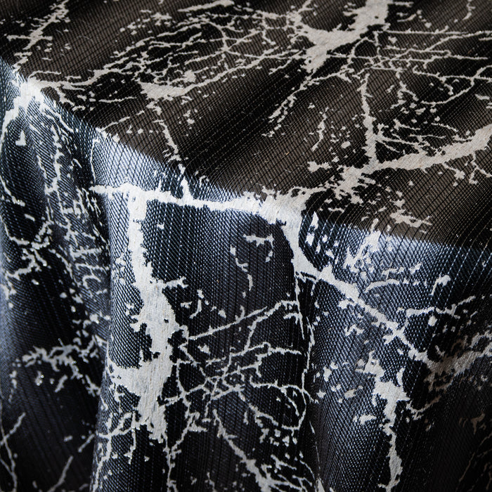 Black / Silver Marble Design Polyester