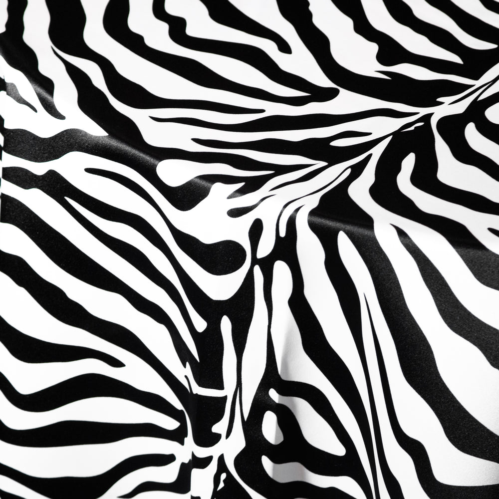 Black & White Zebra Print Polyester