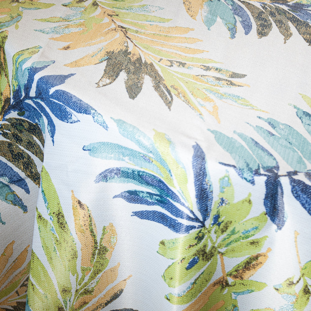 Green / Blue Mayorquina Tropical Print Polyester