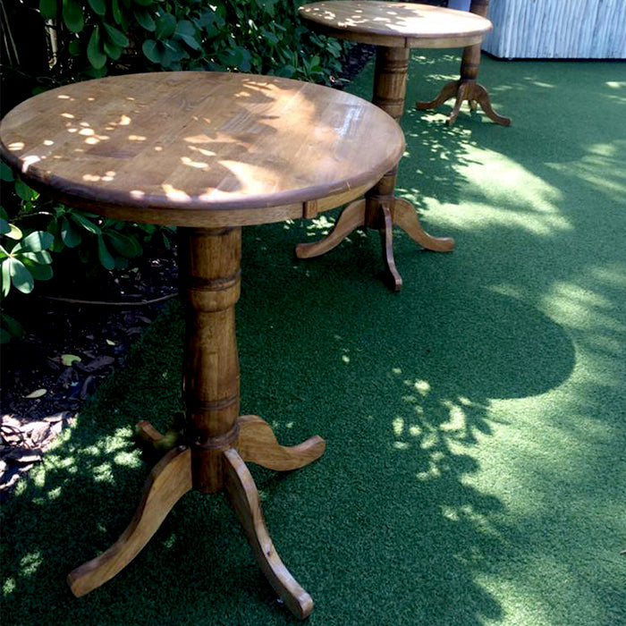 Wood Round Cocktail Table
