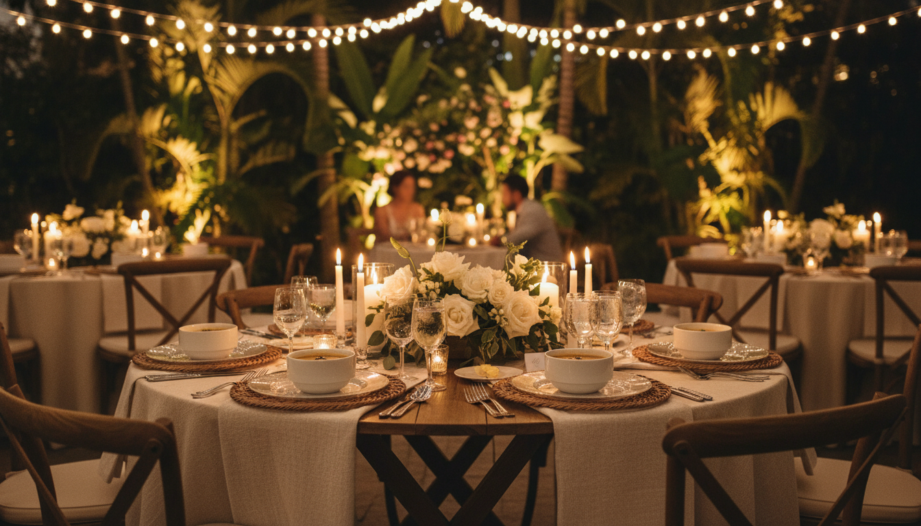 Candlelit dinner